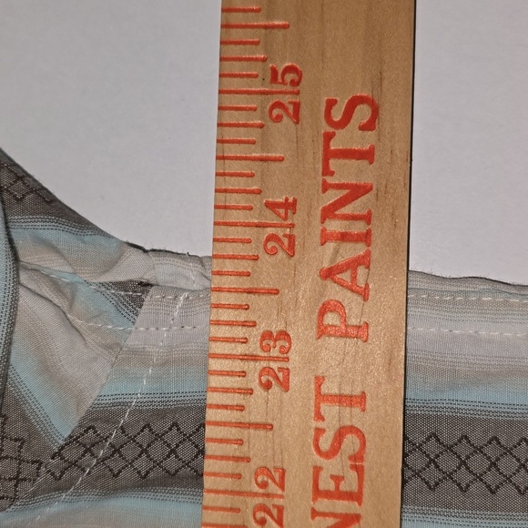 PRANA Striped Diamond Pattern Short Sleeve Button Down Shirt Mens Size XL - Picture 8 of 9